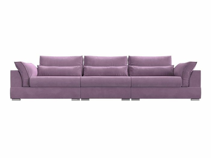 Прямой диван-кровать Пекин Long сиреневого цвета - купить Прямые диваны по цене 99999.0