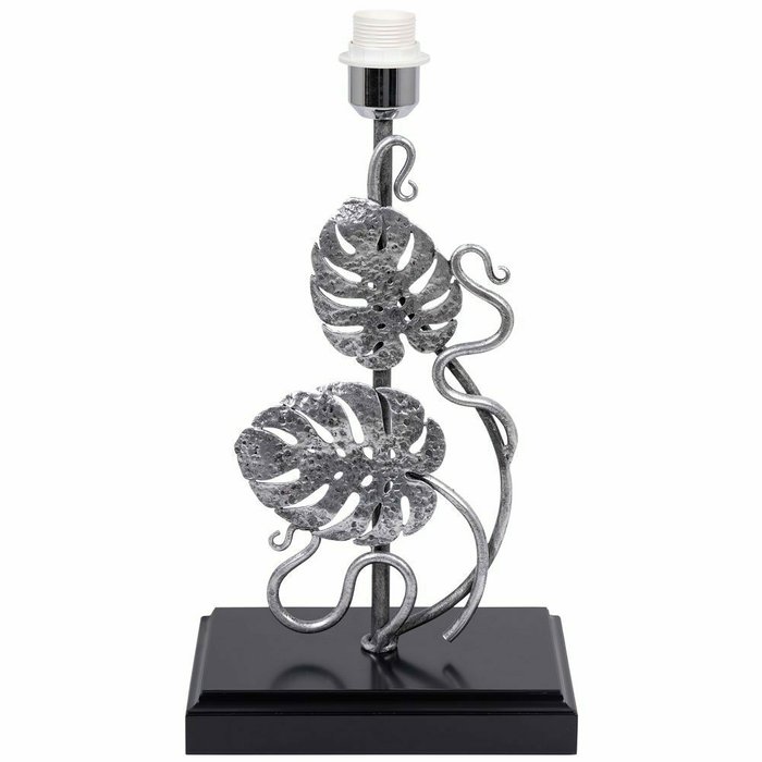 Настольная лампа Monstera Deliciosa Vintage серебристо-черного цвета - купить Настольные лампы по цене 13915.0