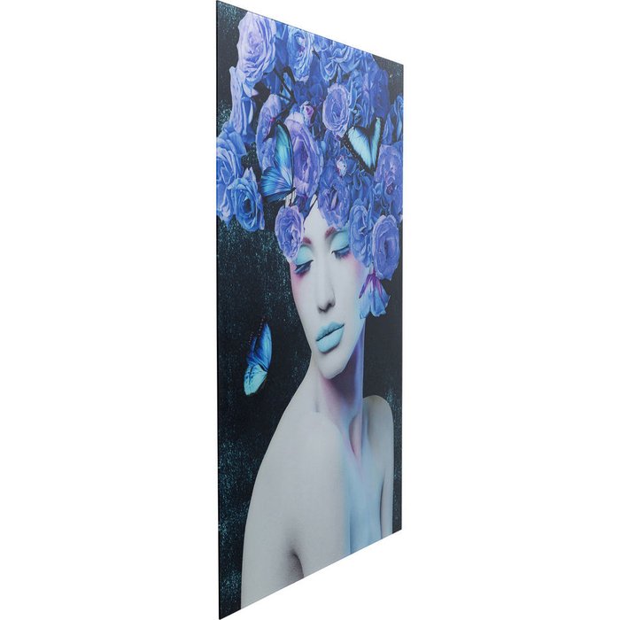 Картина Lady Flowers 80х120 со стеклом - лучшие Принты в INMYROOM