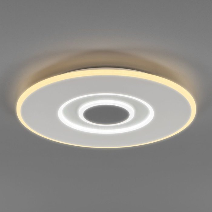 Потолочный светодиодный светильник с ПДУ 90219/1 белый/ серый Just - купить Потолочные люстры по цене 5670.0