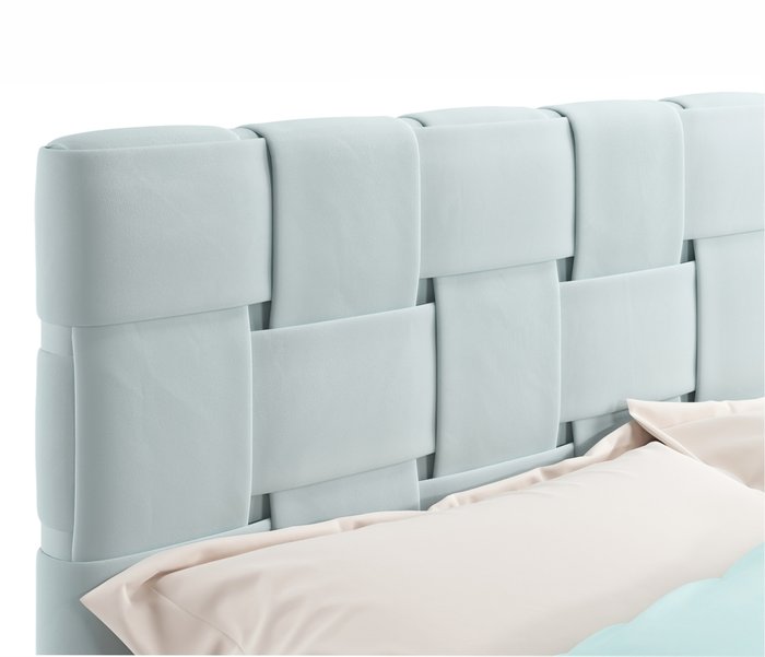 Кровать Tiffany 160х200 с подъемным механизмом и матрасом мятного цвета - купить Кровати для спальни по цене 60100.0
