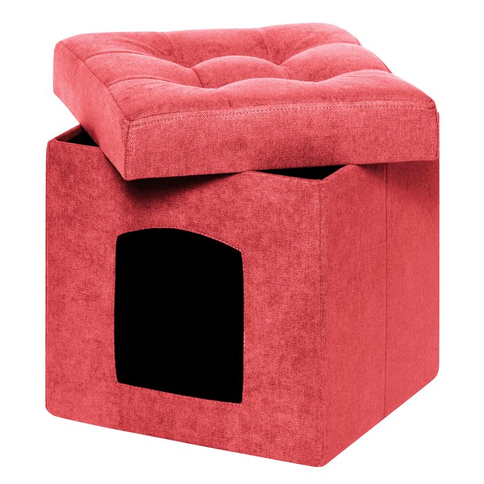 Пуфик складной для животных кораллового цвета - купить Мебель для домашних питомцев по цене 3090.0