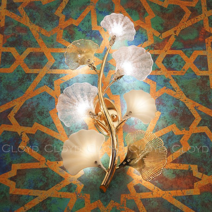 Бра Cloyd POLYNESIA W7 / выс. 77 см - стекло, керамика - золото - купить Бра и настенные светильники по цене 35280 Бра Cloyd POLYNESIA W7 / выс. 77 см - стекло, керамика - золото - купить Бра и настенные светильники по цене 35280