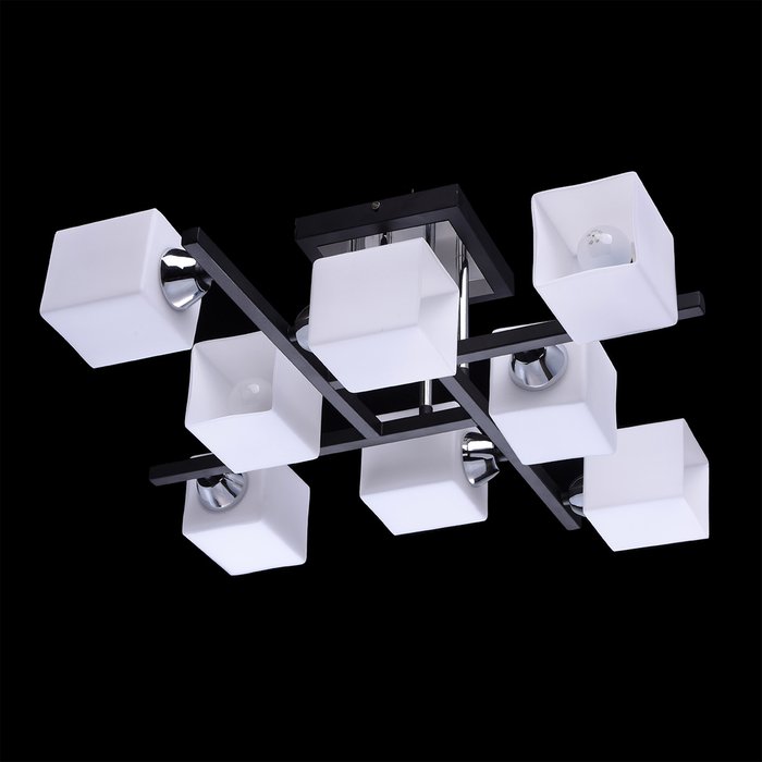 Потолочная люстра Тетро с плафонами из белого стекла  - лучшие Потолочные люстры в INMYROOM