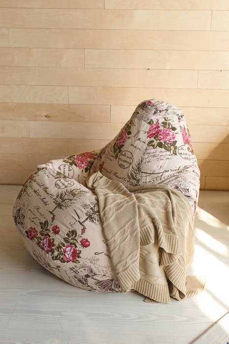 Кресло-мешок Груша 3XL Прованс бежевого цвета - лучшие Бескаркасная мебель в INMYROOM