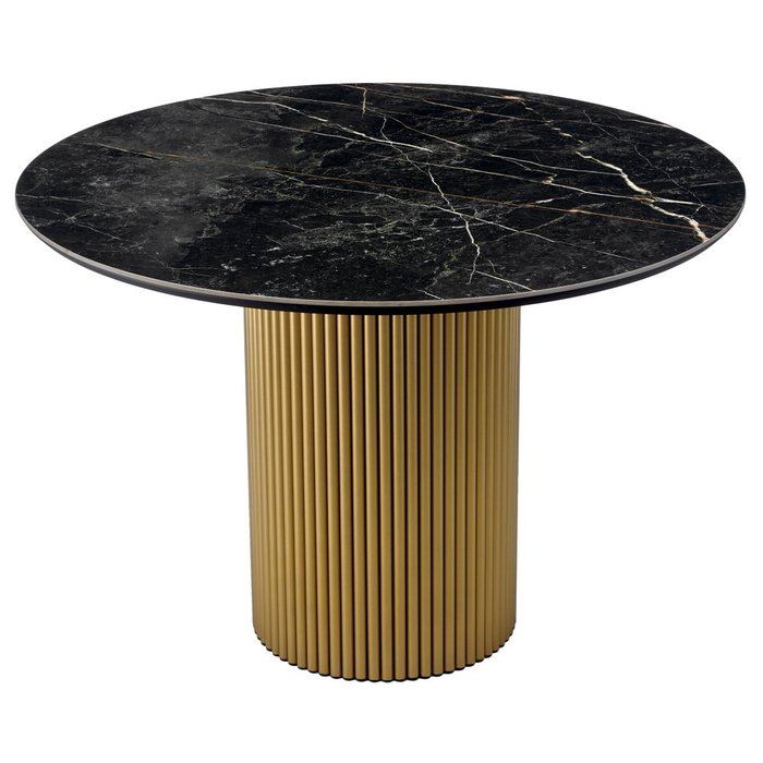Обеденный стол Aura черно-золотистого цвета