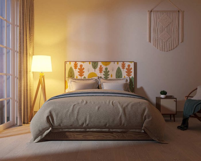 Кровать Berber 160х200 принт 30 - лучшие Кровати для спальни в INMYROOM