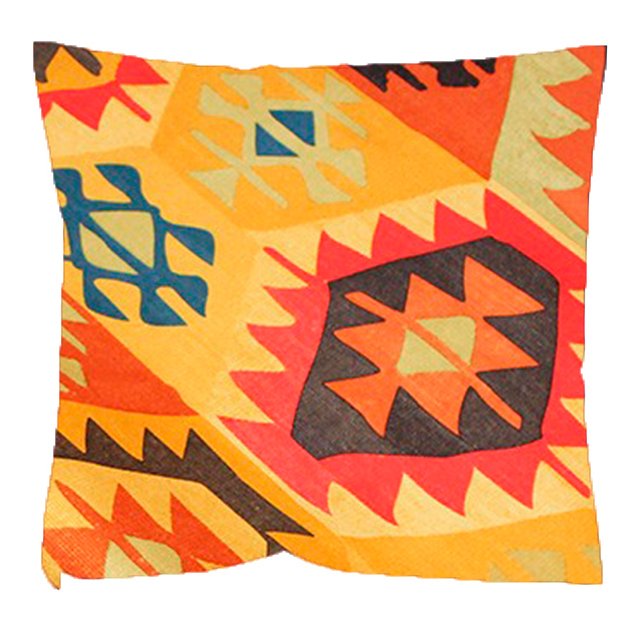 Декоративная подушка Мехико красно-оранжевого цвета
