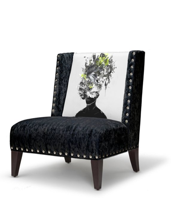 Кресло Black&White с каркасом и ножками из дуба - купить Интерьерные кресла по цене 84000.0