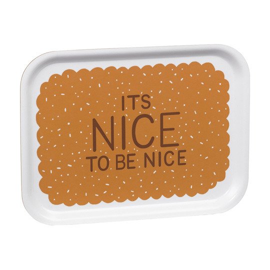 Поднос деревянный 'It's Nice to Be Nice' размер M Поднос деревянный 'It's Nice to Be Nice' размер M