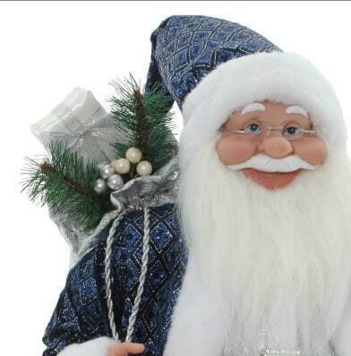 Фигурка Дед Мороз синего цвета - лучшие Елочные украшения в INMYROOM