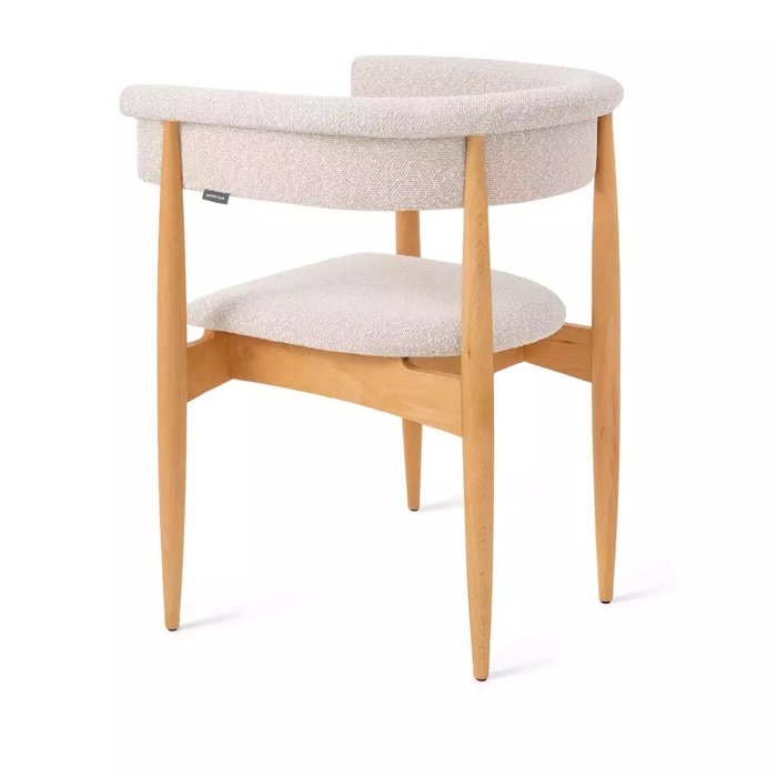 Стул-кресло Ludvig бежево-серого цвета - лучшие Обеденные стулья в INMYROOM