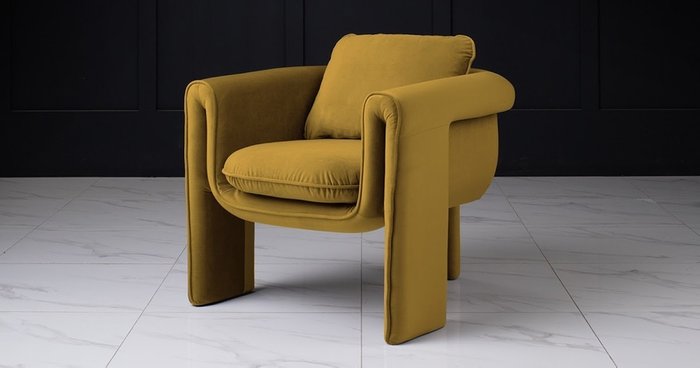 Кресло Whooper горчичного цвета - лучшие Интерьерные кресла в INMYROOM
