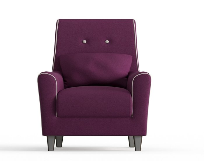 Кресло Мерлин в обивке из велюра фиолетового цвета - купить Интерьерные кресла по цене 11290.0