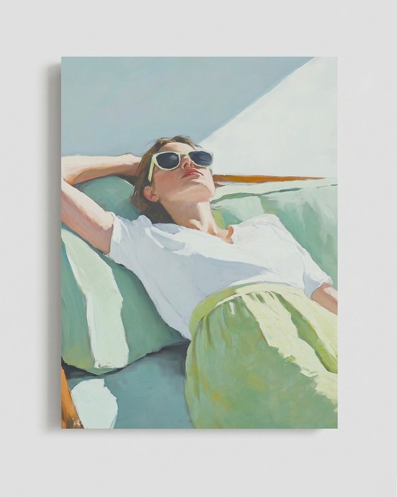 Интерьерная картина "Poolside Lounger" - купить Картины по цене 20000 Интерьерная картина "Poolside Lounger" - купить Картины по цене 20000