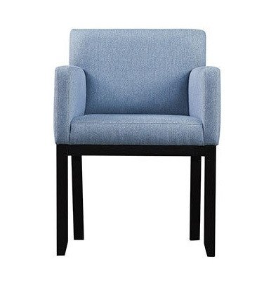 стул с мягкой обивкой голубой