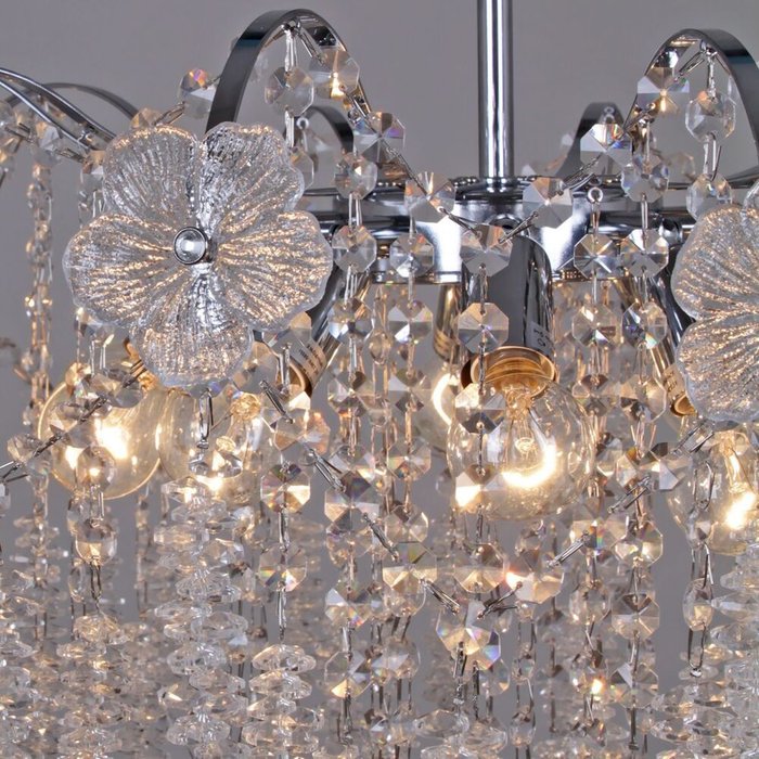 Хрустальная люстра 47300-0.3-10 CH (хрусталь, цвет прозрачный) - лучшие Подвесные люстры в INMYROOM