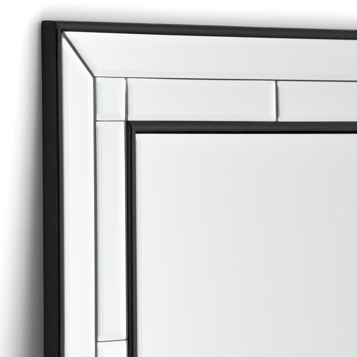 Зеркало прямоугольное со скошенной кромкой Andella черного цвета - лучшие Настенные зеркала в INMYROOM