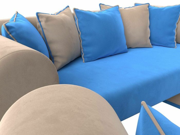 Набор мягкой мебели Кипр 3 бежево-голубого цвета - лучшие Комплекты мягкой мебели в INMYROOM