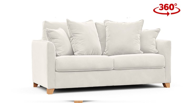 Диван-кровать Лион 177 молочного цвета - лучшие Прямые диваны в INMYROOM