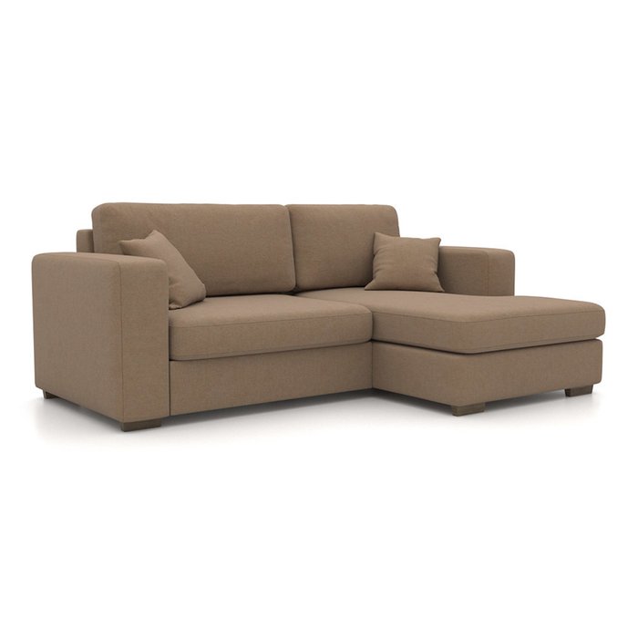 Угловой диван-кровать Morti EKL коричневого цвета