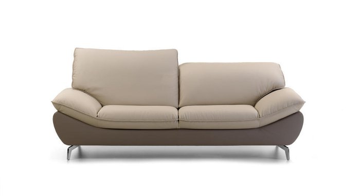 Прямой кожаный диван Trinidad белого цвета - купить Прямые диваны по цене 373462.0