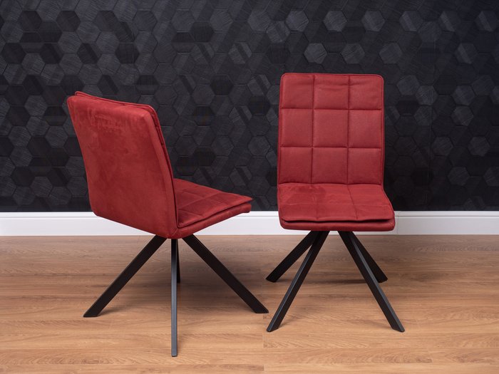 Стул с поворотным механизмом Vela красного цвета - купить Обеденные стулья по цене 11490.0