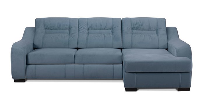 Угловой диван-кровать Ройс синего цвета