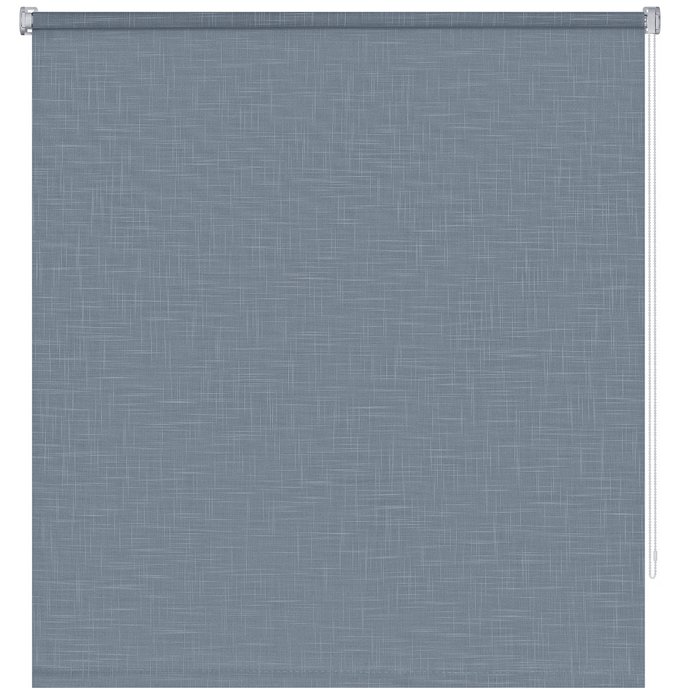 Рулонная штора Миниролл Шантунг темно-лазурного цвета 60x160