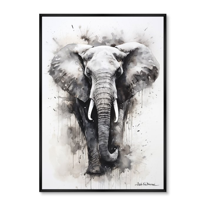 Набор из двух репродукций картин Walking elephants, 2024г. - лучшие Картины в INMYROOM