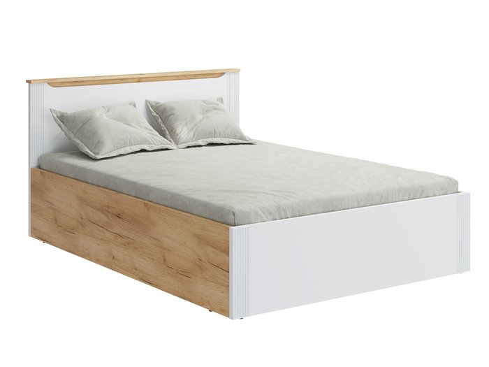 Кровать с подъемным механизмом Эмилия 140х200 белого цвета