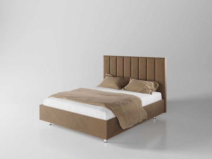 Кровать Параллель 140х200 коричневого цвета