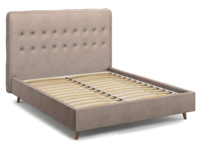 Кровать Bergamo 160х200 кофейного цвета - купить Кровати для спальни по цене 40000.0