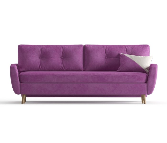 Диван-кровать Авиньон в обивке из велюра сиреневого цвета - купить Прямые диваны по цене 36990.0