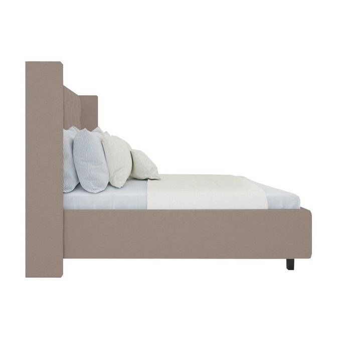 Кровать "Wing-2" Велюр Серый 160x200 - купить Кровати для спальни по цене 102000.0