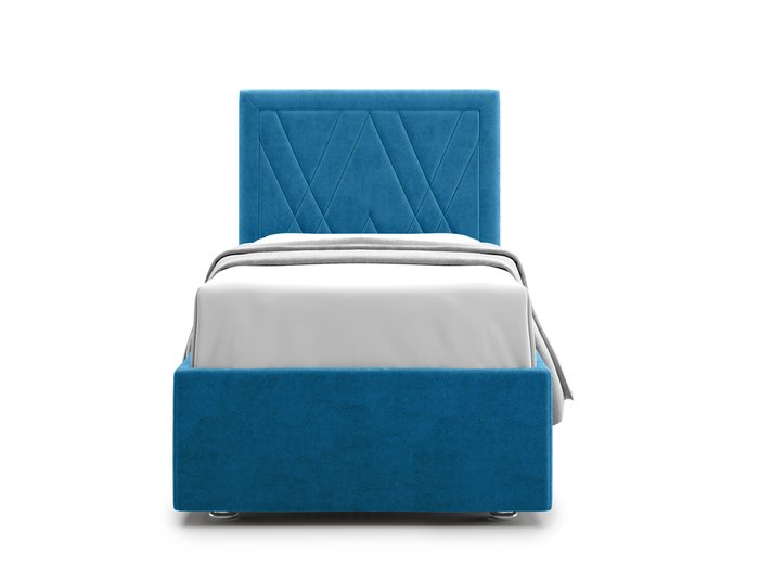 Кровать Premium Milana 2 90х200 синего цвета с подъемным механизмом - купить Кровати для спальни по цене 60700.0
