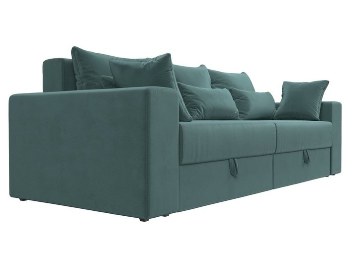 Прямой диван-кровать Мэдисон темно-бирюзового цвета - лучшие Прямые диваны в INMYROOM
