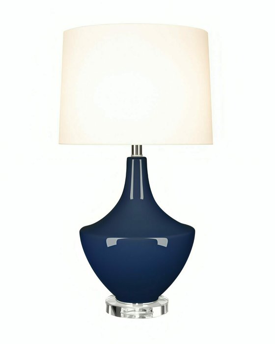 Настольная лампа Милис бело-синего цвета - купить Настольные лампы по цене 16835.0