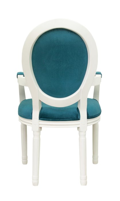 Стул Volker arm blue+white с велюровой обивкой - лучшие Обеденные стулья в INMYROOM Стул Volker arm blue+white с велюровой обивкой - лучшие Обеденные стулья в INMYROOM