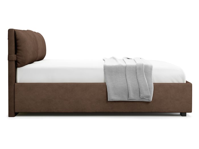 Кровать Trazimeno 140х200 темно-коричневого цвета с подъемным механизмом - лучшие Кровати для спальни в INMYROOM