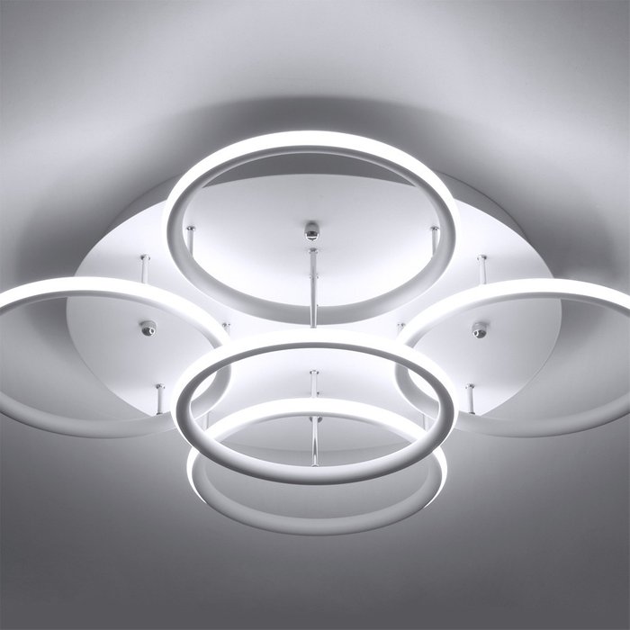 Потолочная светодиодная люстра из силикона белого цвета - лучшие Потолочные люстры в INMYROOM
