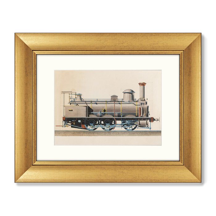 Набор из двух картин Hercules locomotive 1843 г. - лучшие Картины в INMYROOM