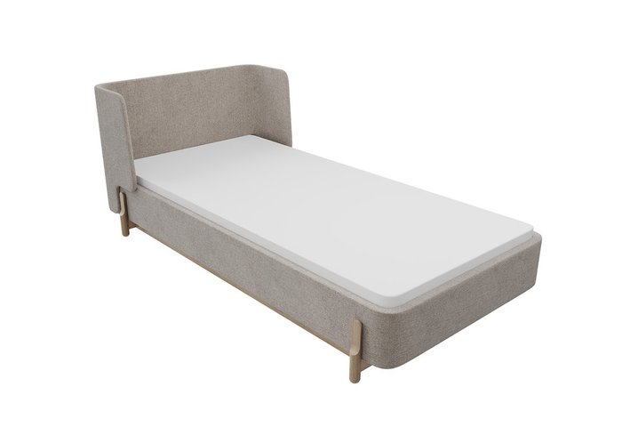 Кровать Basic 90х200 бежевого цвета с подъемным механизмом Кровать Basic 90х200 бежевого цвета с подъемным механизмом