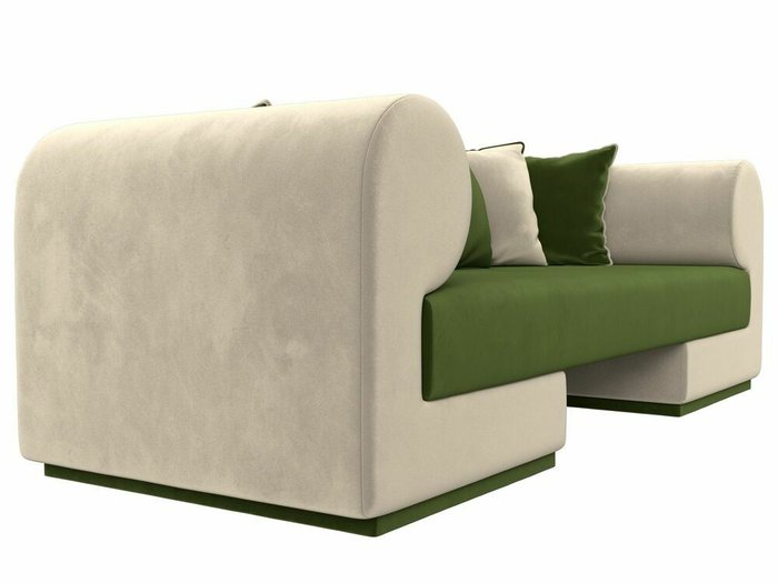 Прямой диван Кипр зелено-бежевого цвета - лучшие Прямые диваны в INMYROOM