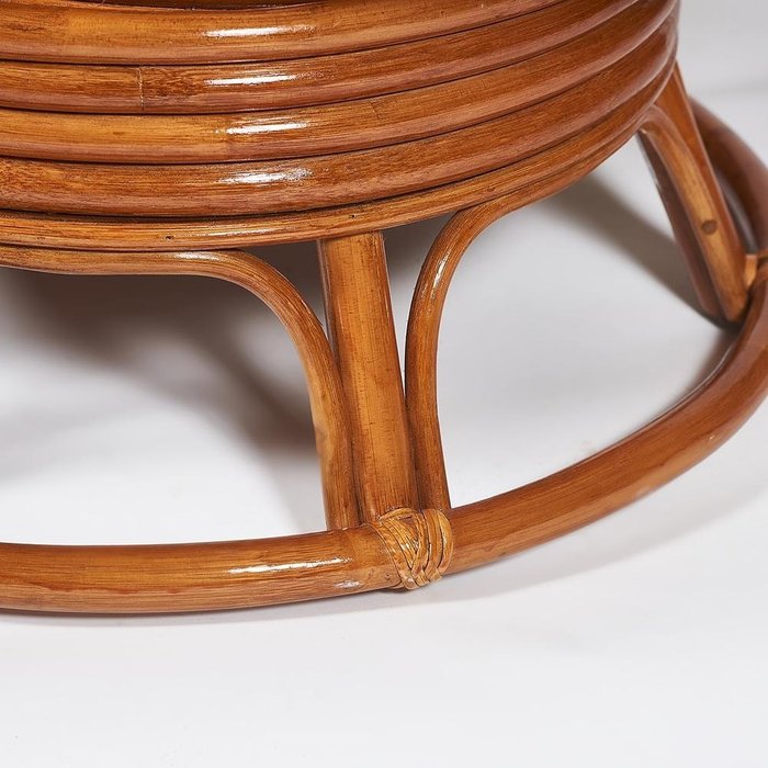 Кресло-качалка Papasan Cognac с подушкой молочного цвета - лучшие Садовые кресла в INMYROOM Кресло-качалка Papasan Cognac с подушкой молочного цвета - лучшие Садовые кресла в INMYROOM