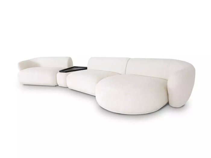 Модульный диван Fabro белого цвета - лучшие Прямые диваны в INMYROOM