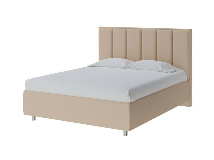 Кровать без основания Routa 160х190 бежевого цвета (рогожка)