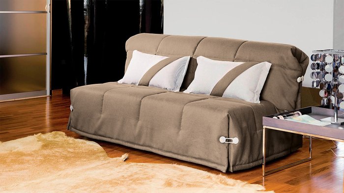 Диван-кровать Корона светло-коричневого цвета - купить Прямые диваны по цене 65600.0