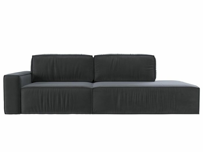 Прямой диван-кровать Прага модерн серого цвета подлокотник слева - купить Прямые диваны по цене 76999.0