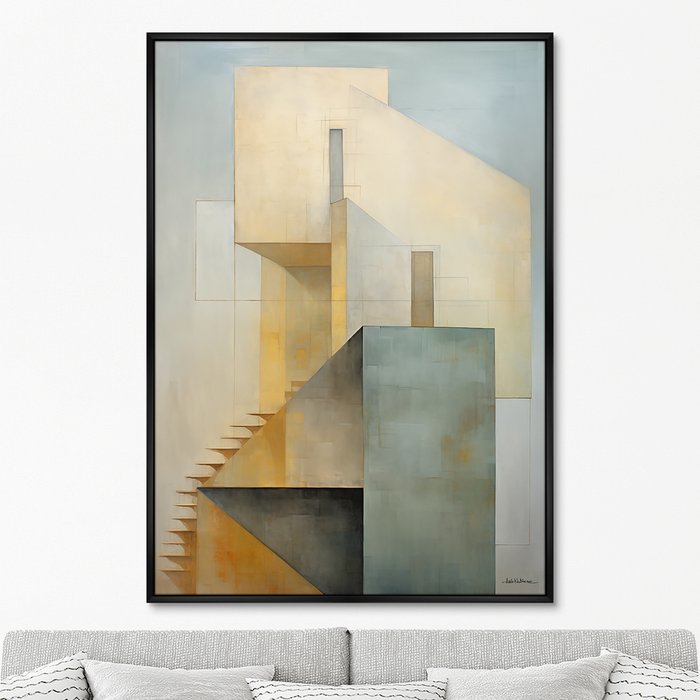 Репродукция картины Buildings, early morning, No 1, 2024г. - купить Картины по цене 24999.0